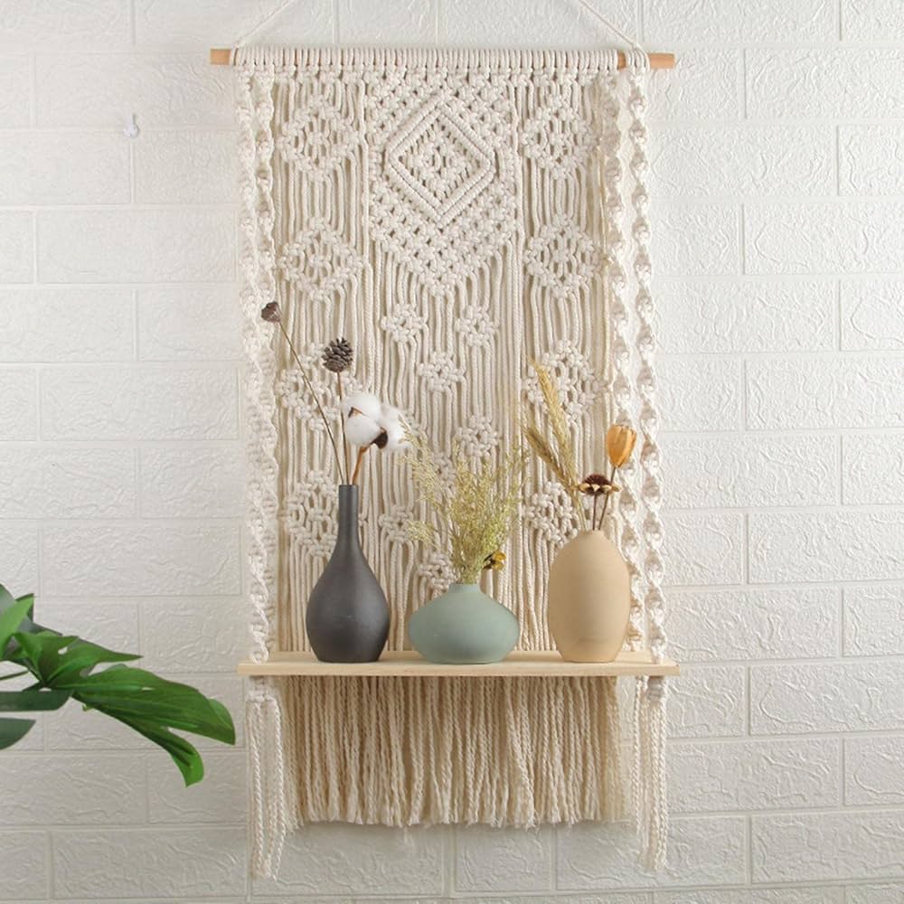 マクラメプラントハンガー シェルフ マクラメプラントハンガー シェルフ 【公式通販】